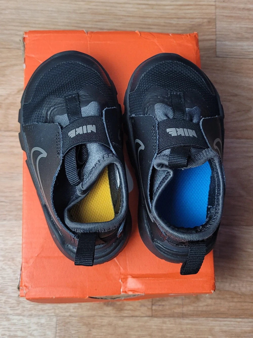 Toddler's Nike Flex Runner 2 Black/Flat Pewter-Anthracite DJ6039 001 Size 6c